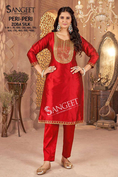 Peri Peri Sangeet Silk Kurti Pant Set Supplier India