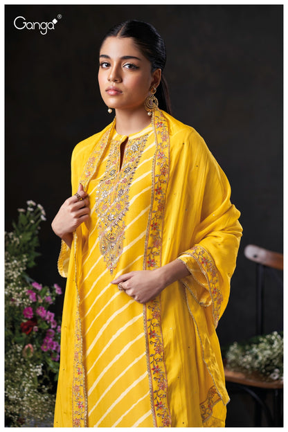 Perlina 3909 Ganga Bemberg Silk Plazzo Style Suits Wholesale Price