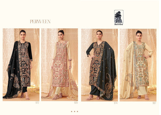 Perween Sahiba Twill Plazzo Style Suits Wholesaler