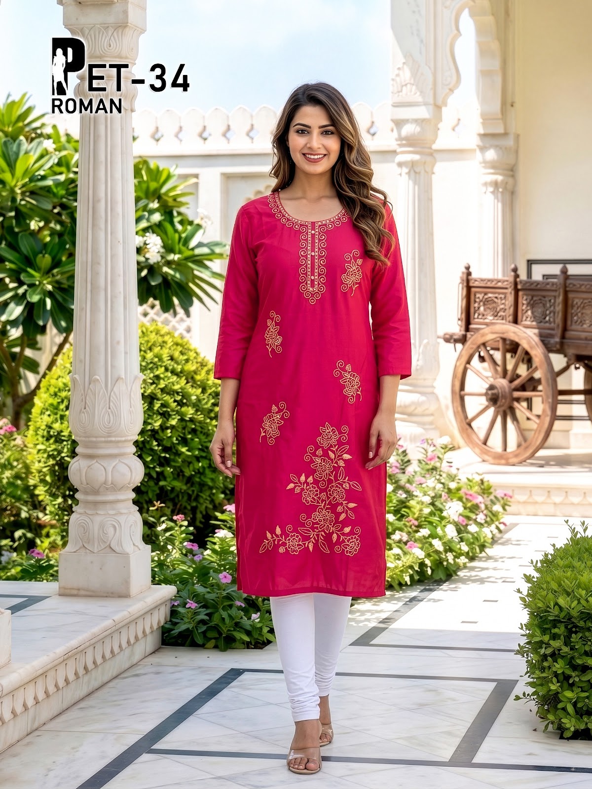 Pet 140526 Prmnt Roman Silk Kurtis Manufacturer Ahmedabad