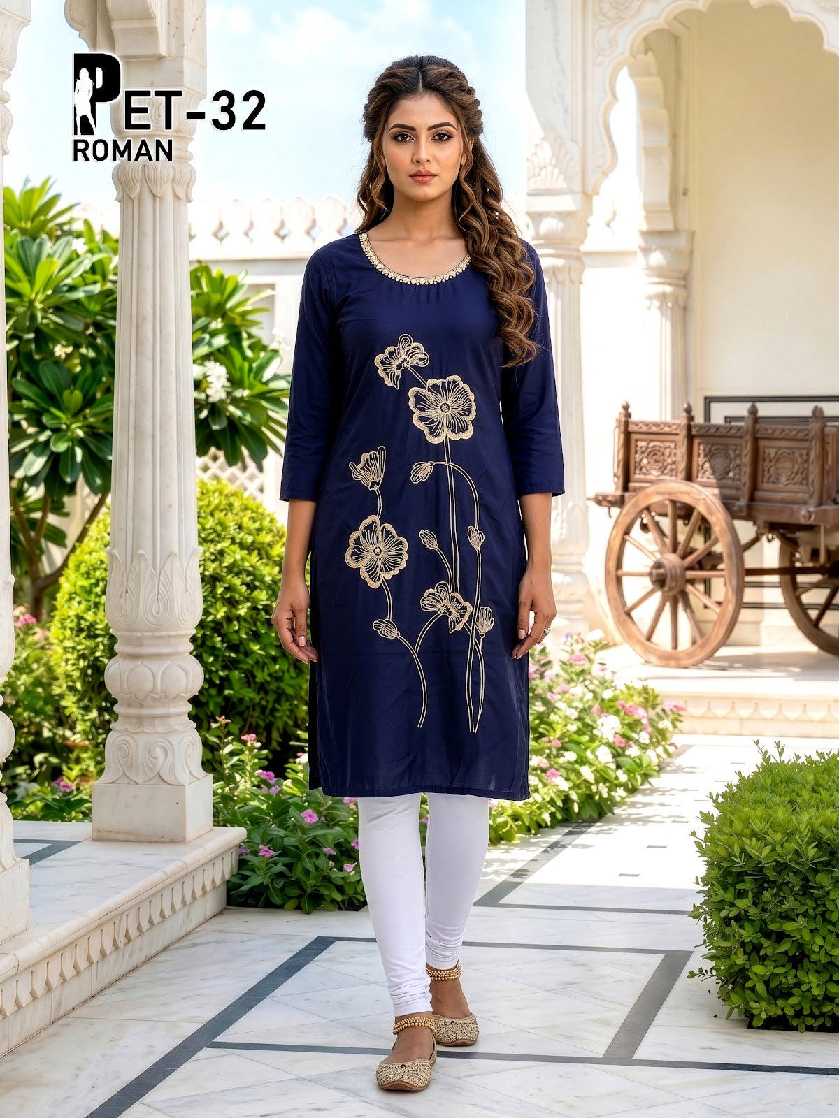 Pet 140526 Prmnt Roman Silk Kurtis Manufacturer Ahmedabad