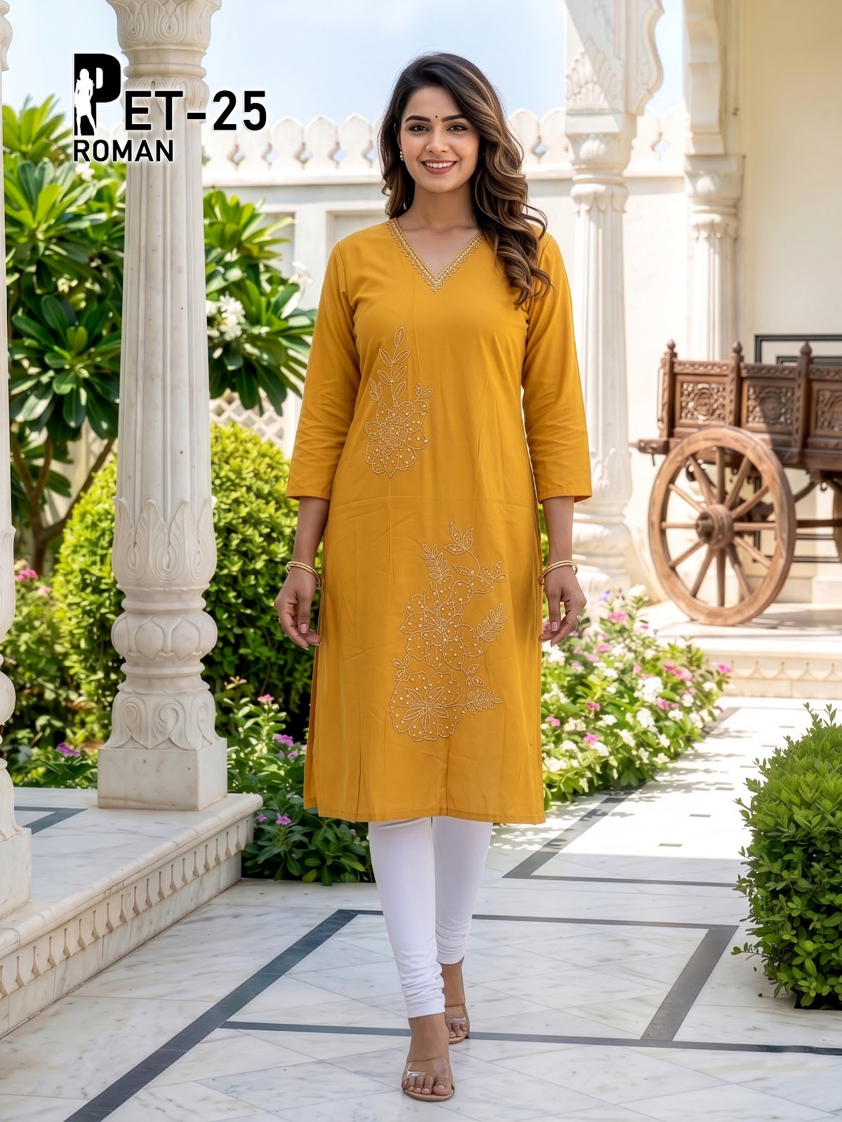 Pet 140526 Prmnt Roman Silk Kurtis Manufacturer Ahmedabad
