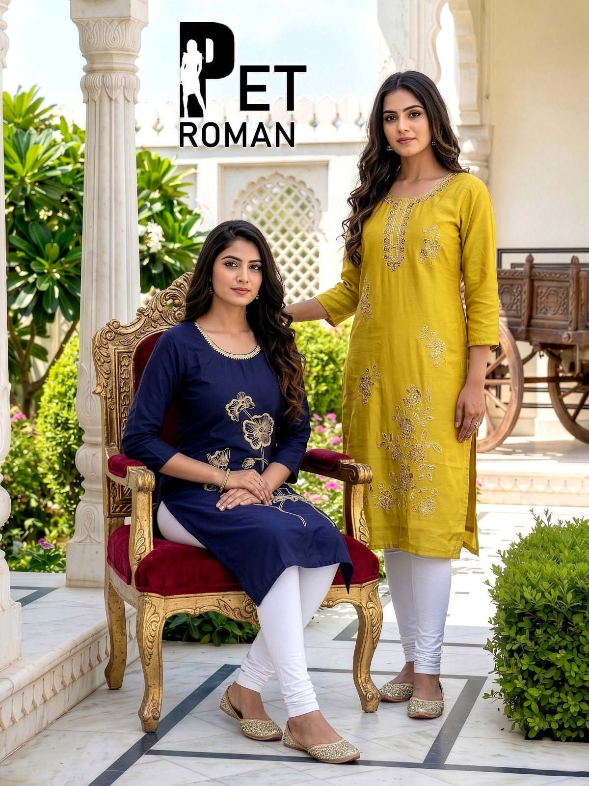 Pet 140526 Prmnt Roman Silk Kurtis Manufacturer Ahmedabad