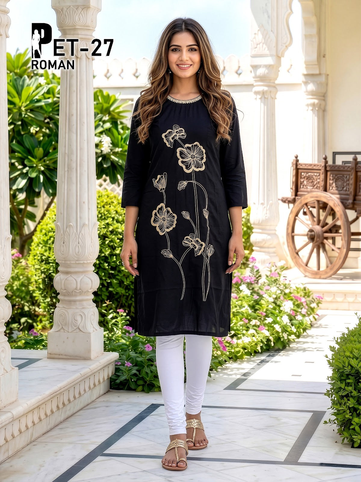 Pet 140526 Prmnt Roman Silk Kurtis Manufacturer Ahmedabad