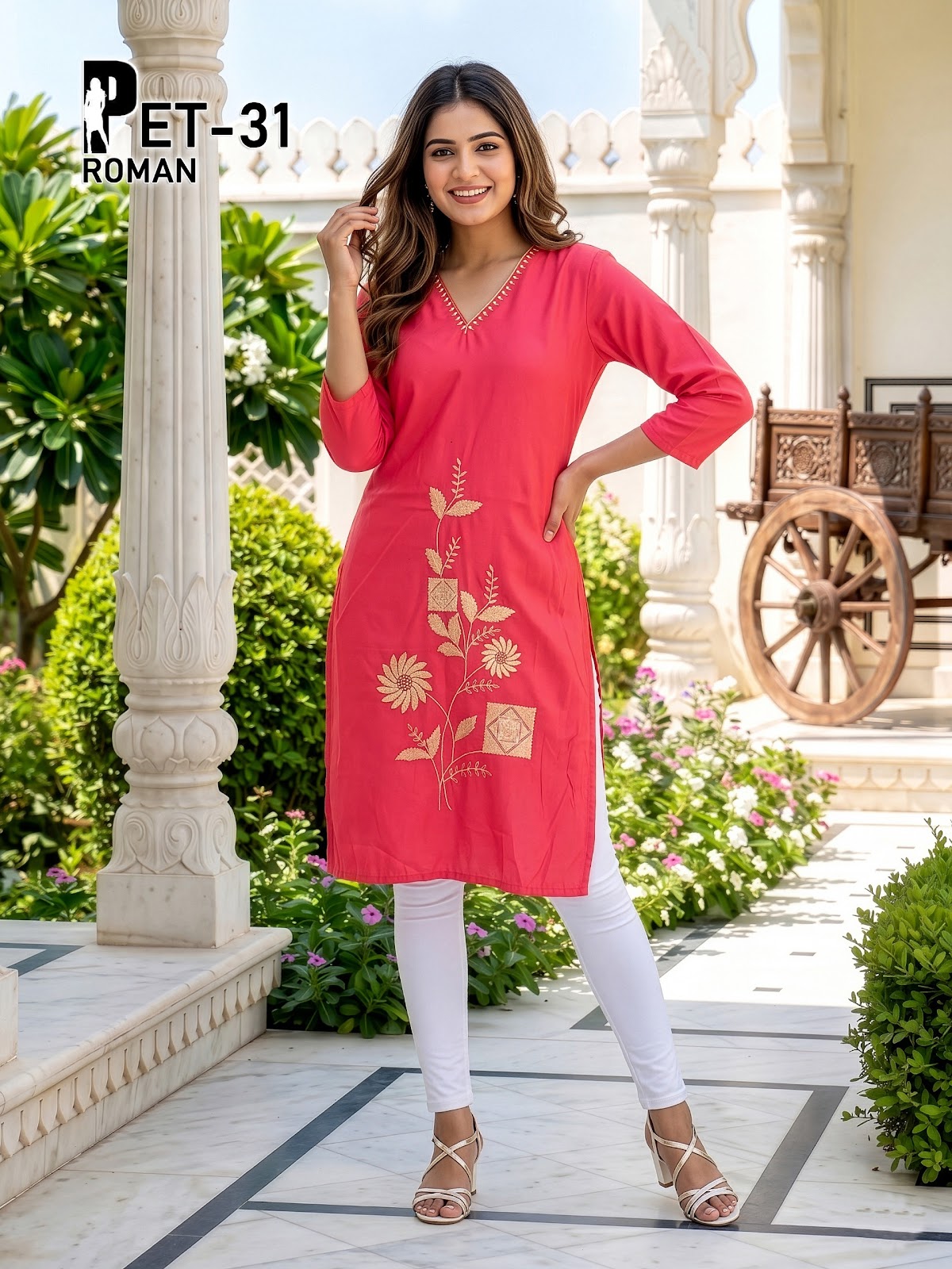 Pet 140526 Prmnt Roman Silk Kurtis Manufacturer Ahmedabad