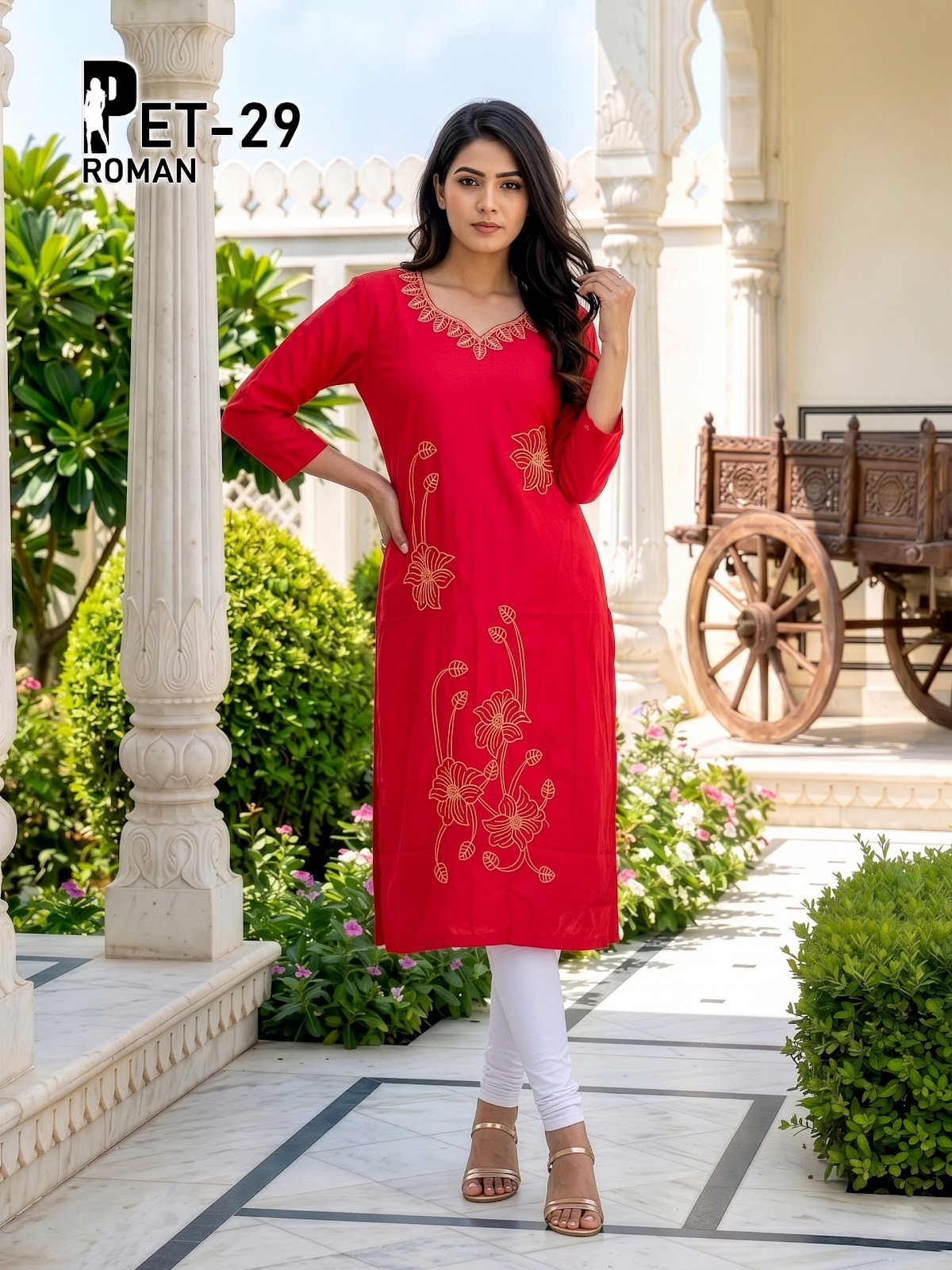 Pet 140526 Prmnt Roman Silk Kurtis Manufacturer Ahmedabad