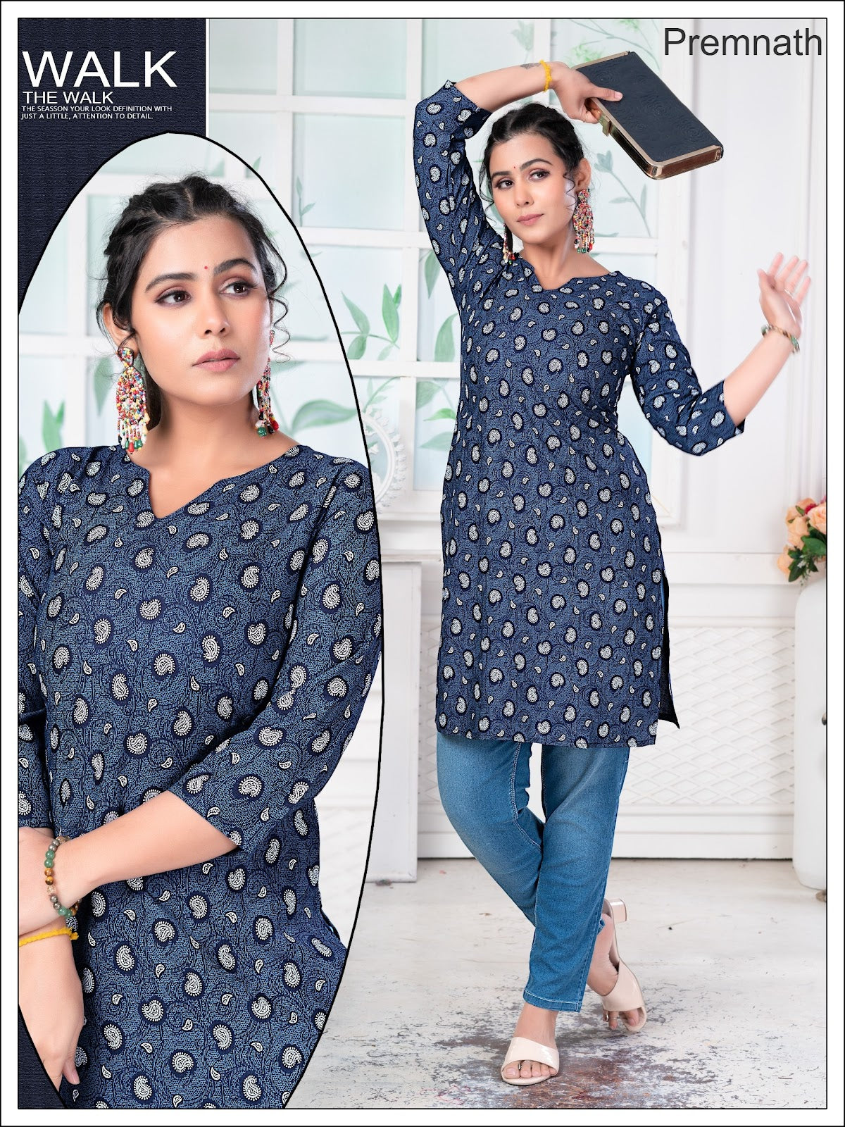 Pet Nx Premnath Rayon Knee Length Kurtis Supplier India