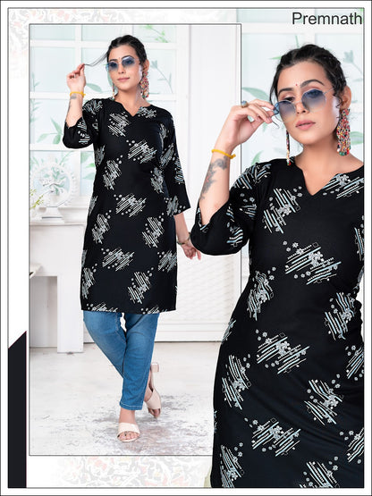 Pet Nx Premnath Rayon Knee Length Kurtis Supplier India