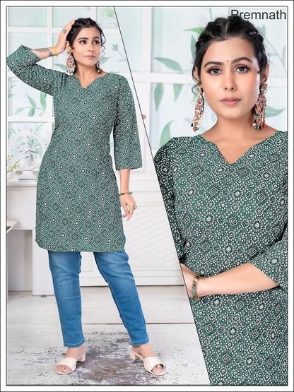 Pet Nx Premnath Rayon Knee Length Kurtis Supplier India