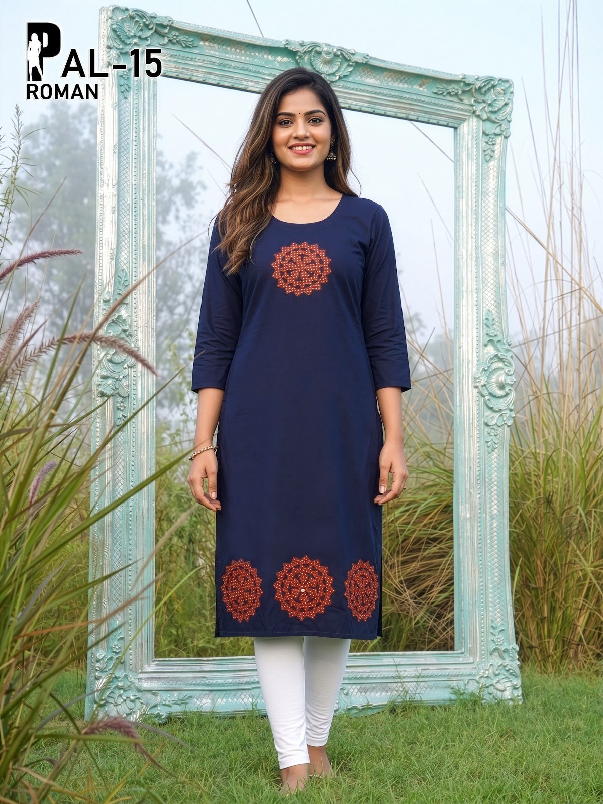 Pet Pal Prmnt Roman Silk Knee Length Kurtis Supplier Gujarat
