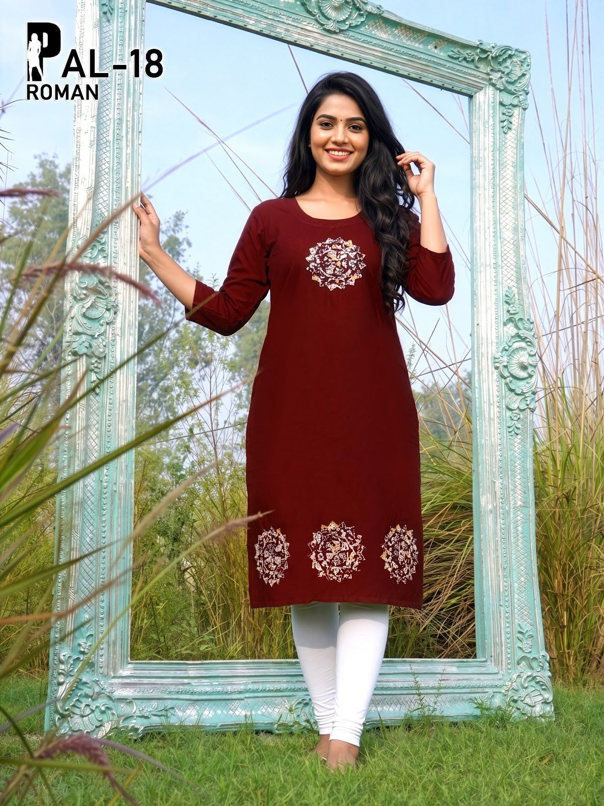 Pet Pal Prmnt Roman Silk Knee Length Kurtis Supplier Gujarat