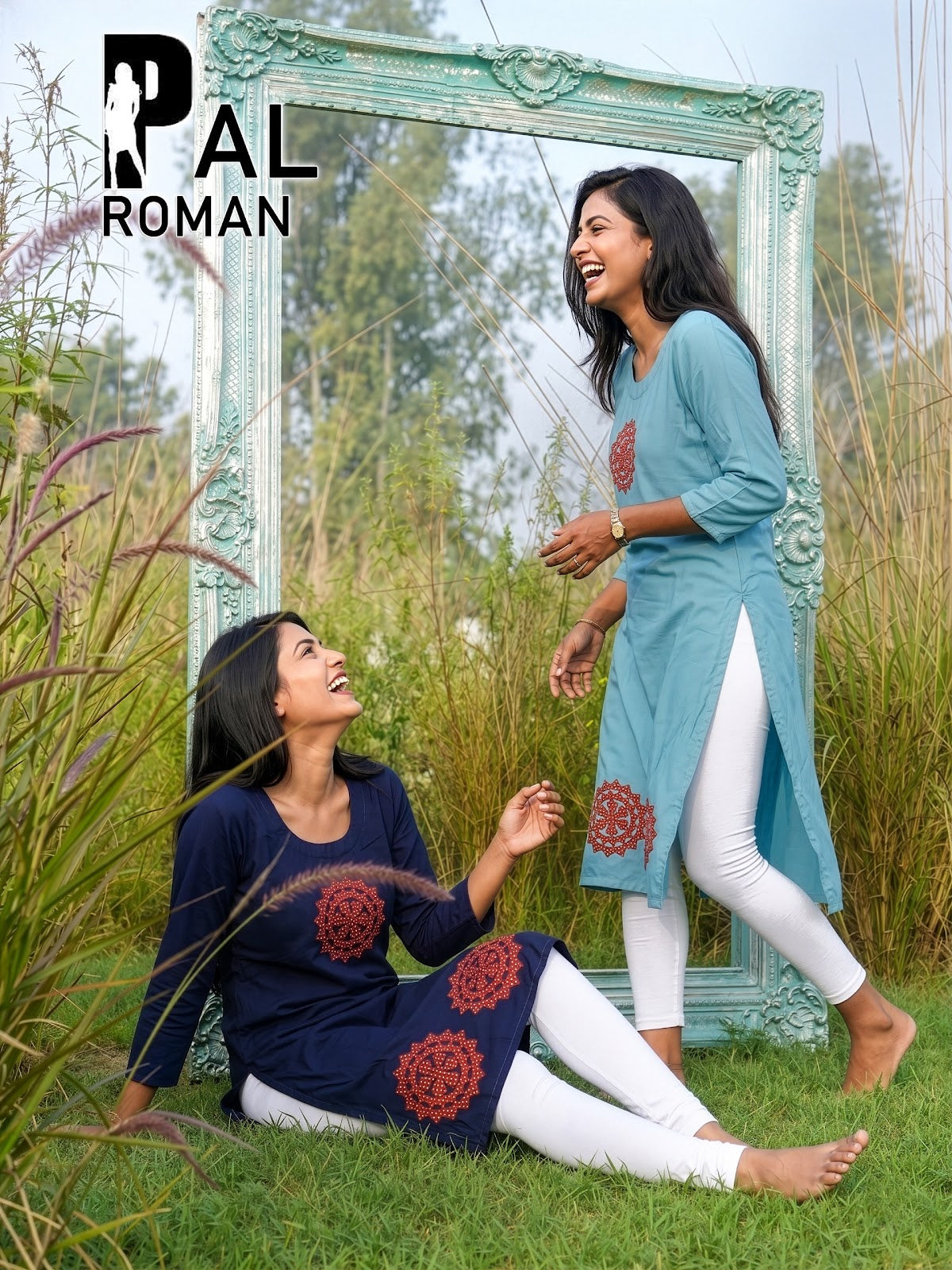 Pet Pal Prmnt Roman Silk Knee Length Kurtis Supplier Gujarat