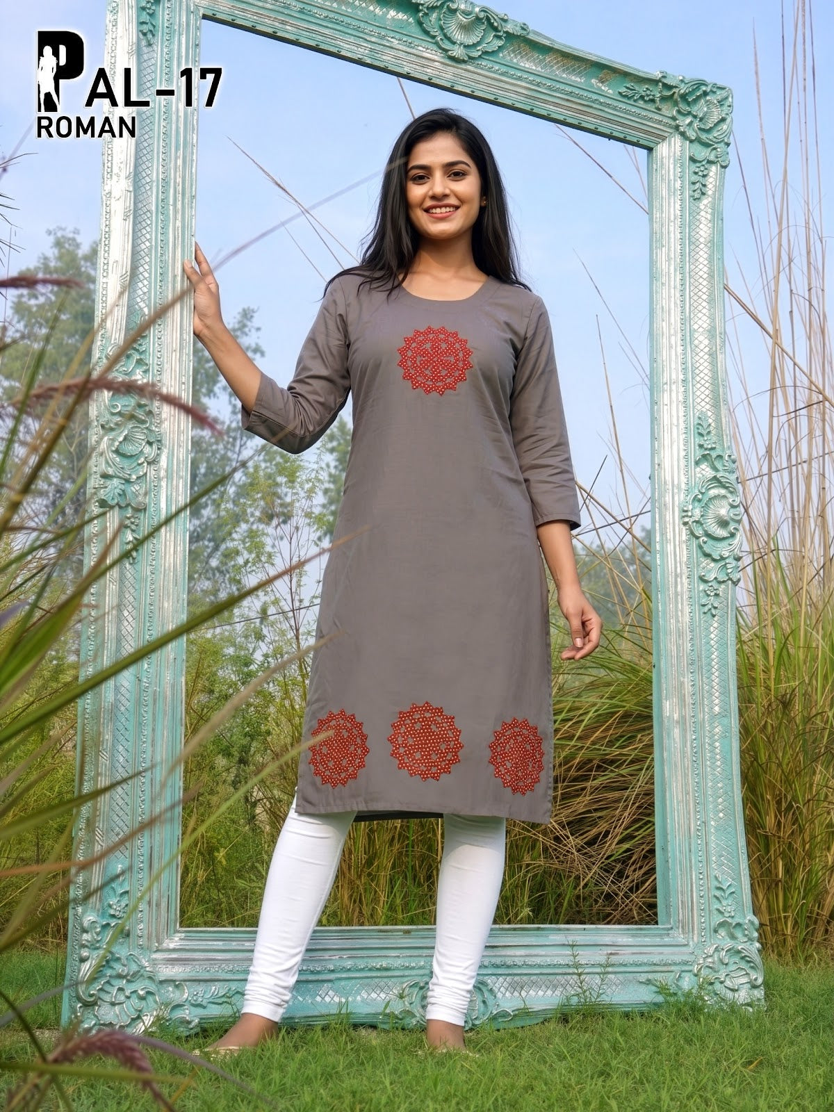 Pet Pal Prmnt Roman Silk Knee Length Kurtis Supplier Gujarat