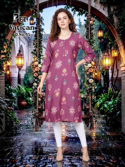 Pet Vatican 42-50 Prmnt Knee Length Kurtis Manufacturer Ahmedabad