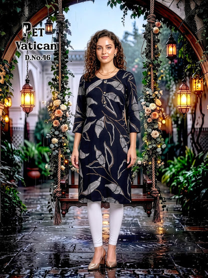 Pet Vatican 42-50 Prmnt Knee Length Kurtis Manufacturer Ahmedabad