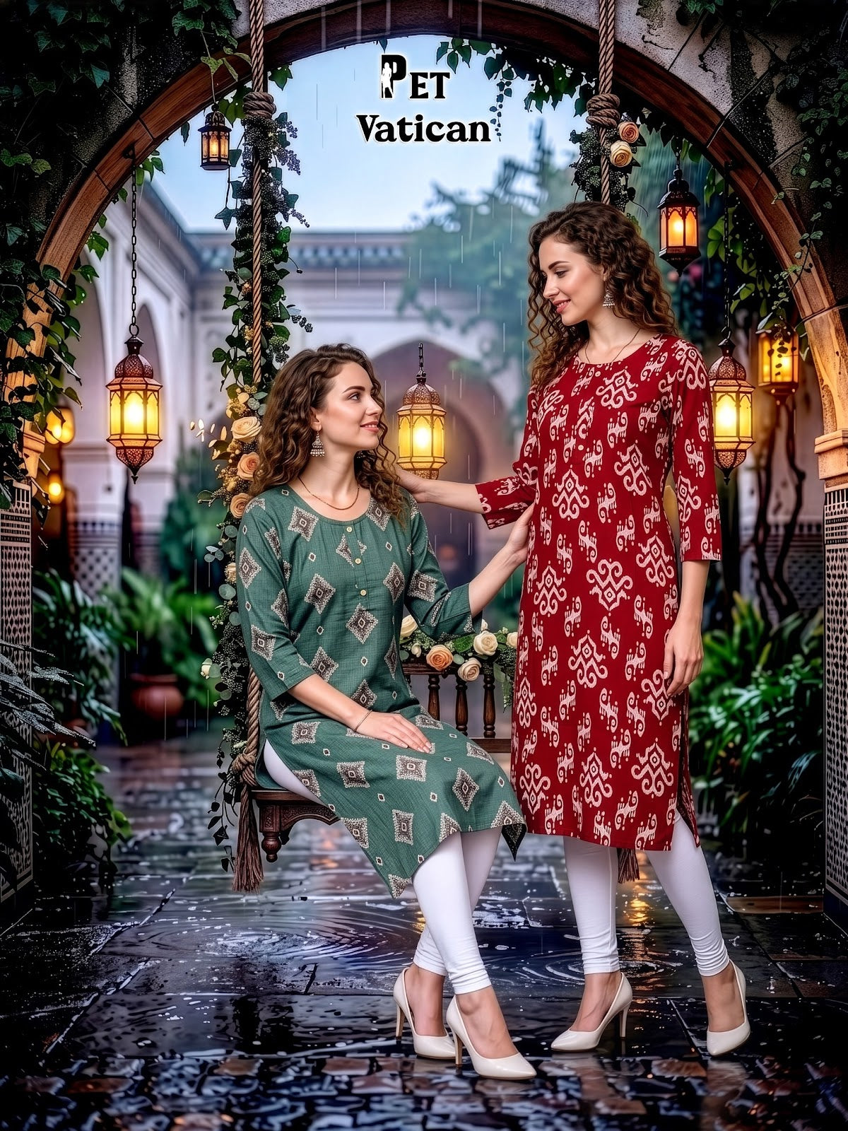 Pet Vatican 42-50 Prmnt Knee Length Kurtis Manufacturer Ahmedabad