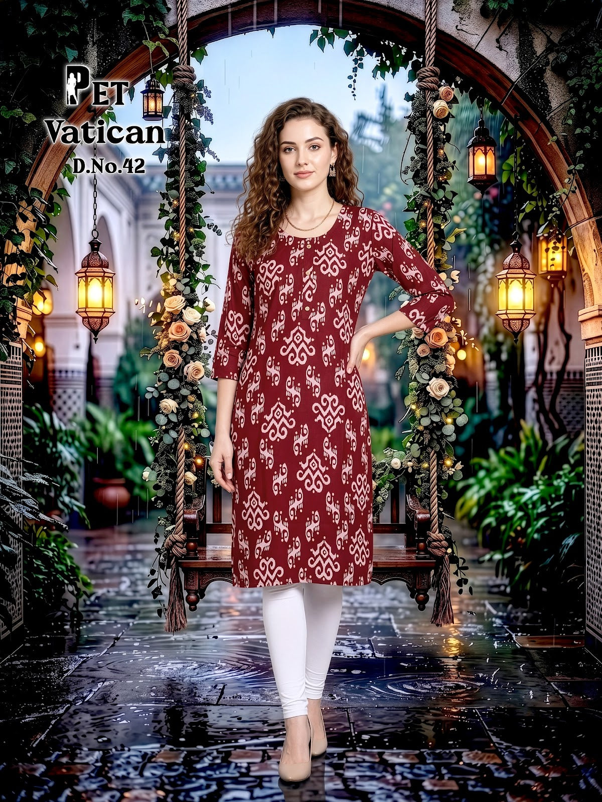 Pet Vatican 42-50 Prmnt Knee Length Kurtis Manufacturer Ahmedabad