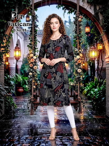 Pet Vatican 42-50 Prmnt Knee Length Kurtis Manufacturer Ahmedabad
