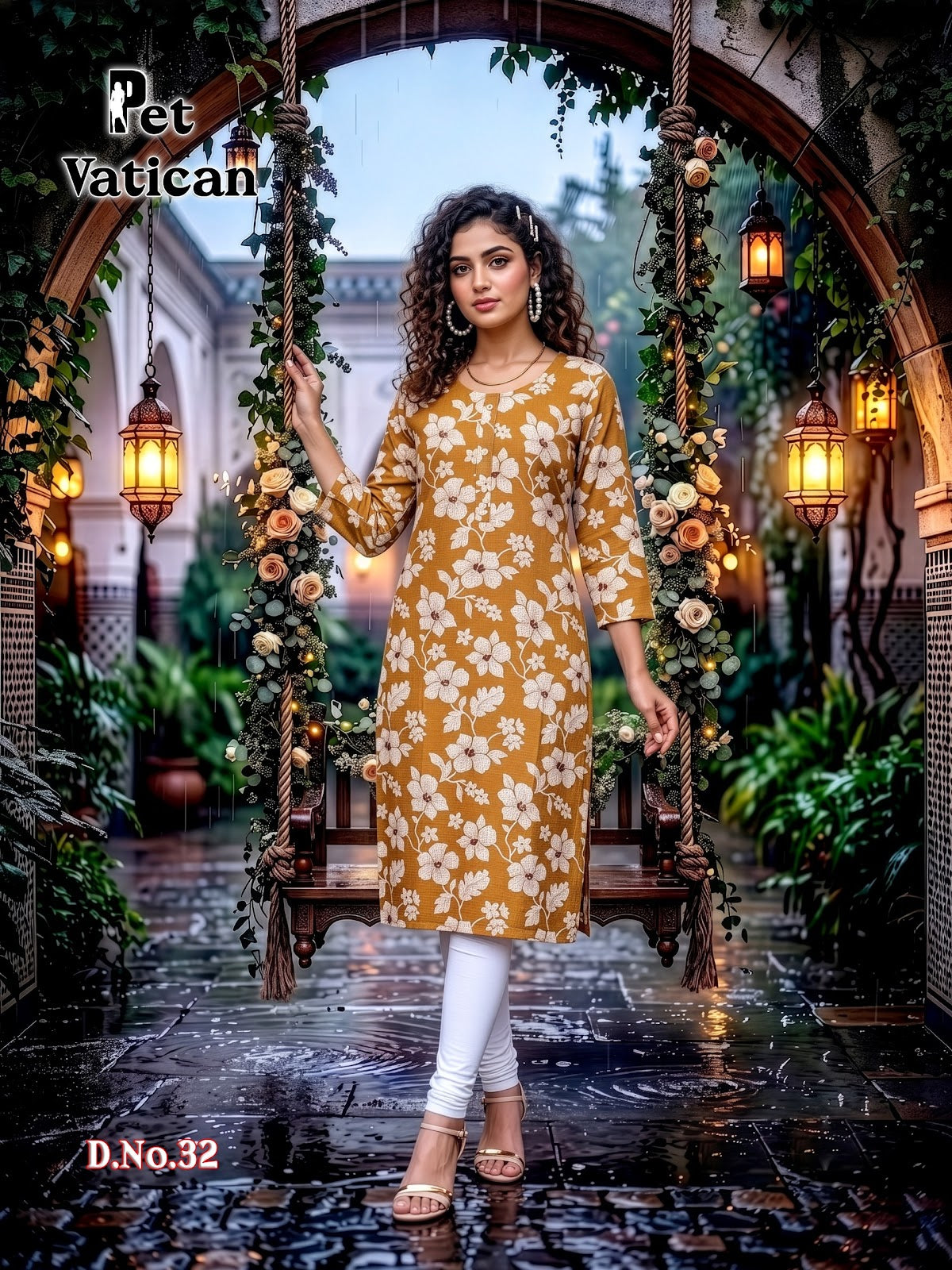 Pet Vatican Prmnt Knee Length Kurtis Exporter Ahmedabad