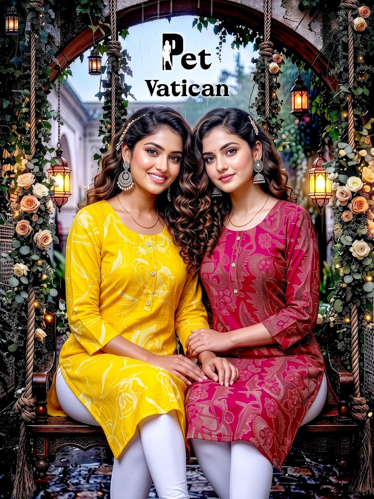 Pet Vatican Prmnt Knee Length Kurtis Exporter Ahmedabad