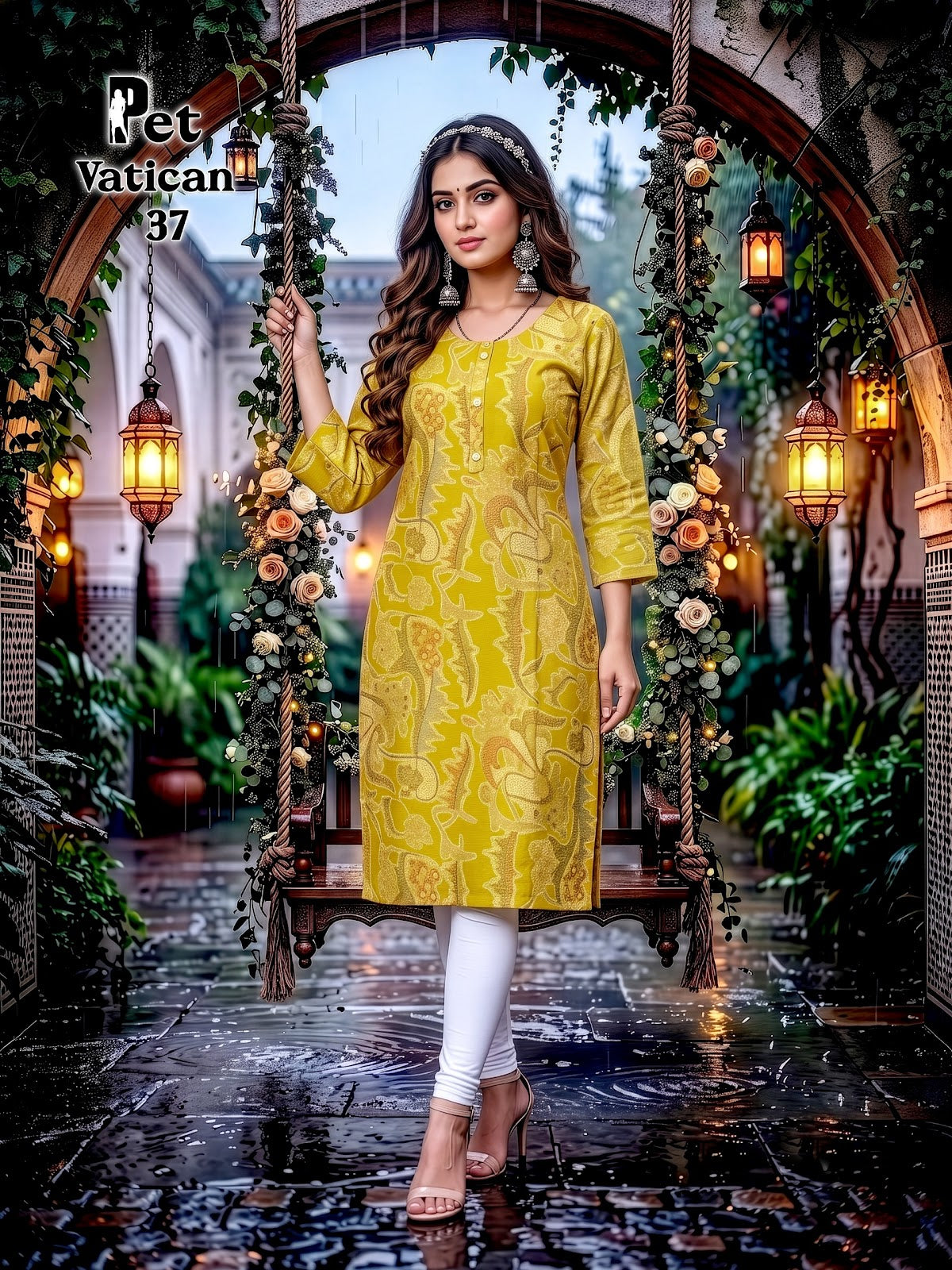 Pet Vatican Prmnt Knee Length Kurtis Exporter Ahmedabad