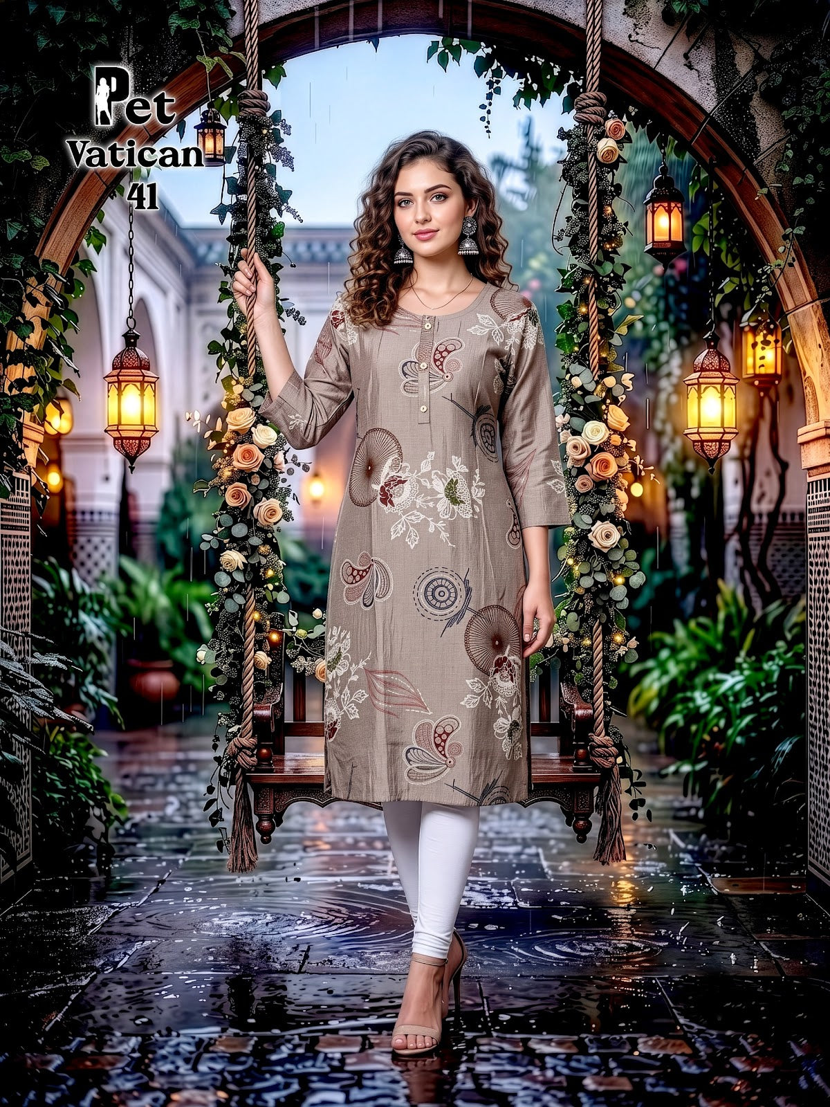 Pet Vatican Prmnt Knee Length Kurtis Exporter Ahmedabad