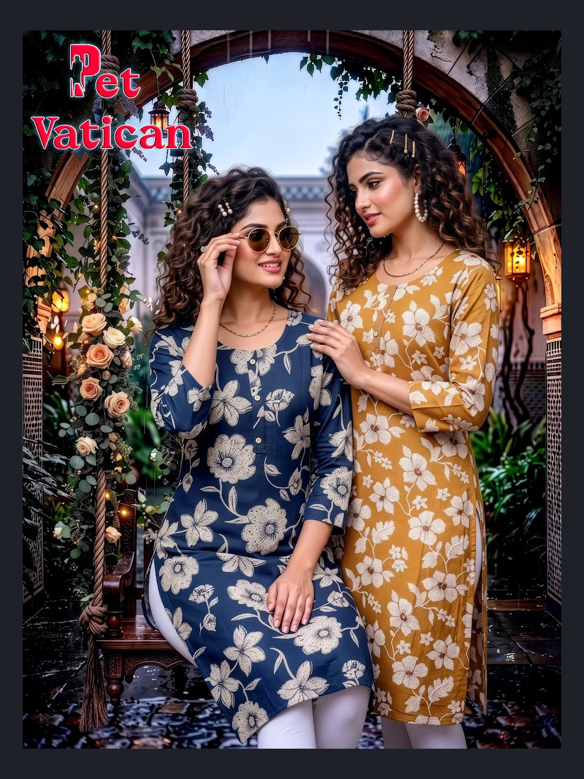 Pet Vatican Prmnt Knee Length Kurtis Exporter Ahmedabad