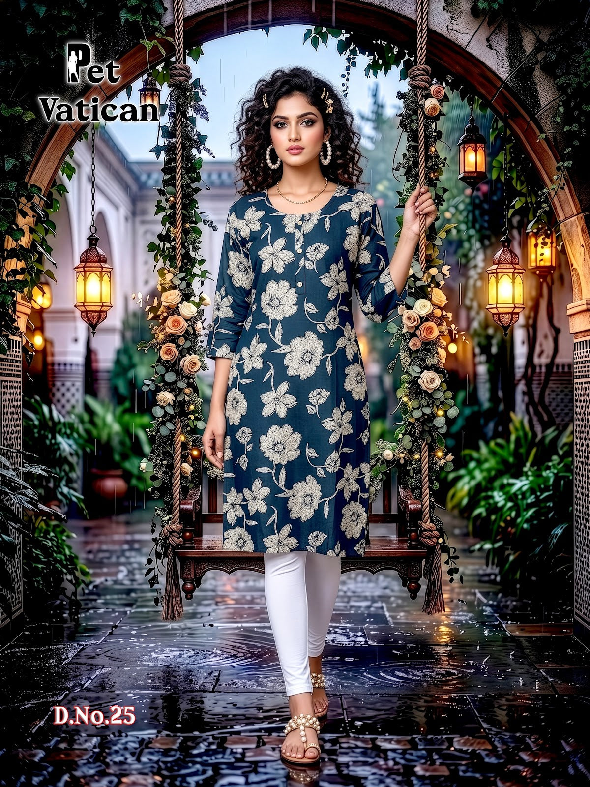 Pet Vatican Prmnt Knee Length Kurtis Exporter Ahmedabad