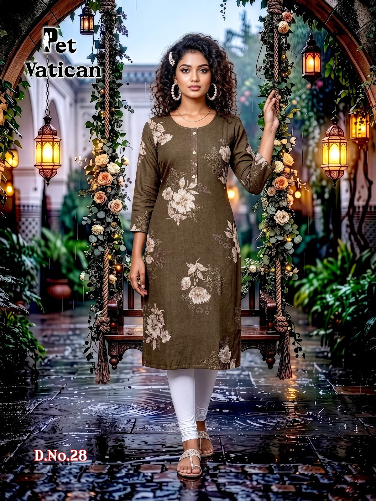 Pet Vatican Prmnt Knee Length Kurtis Exporter Ahmedabad
