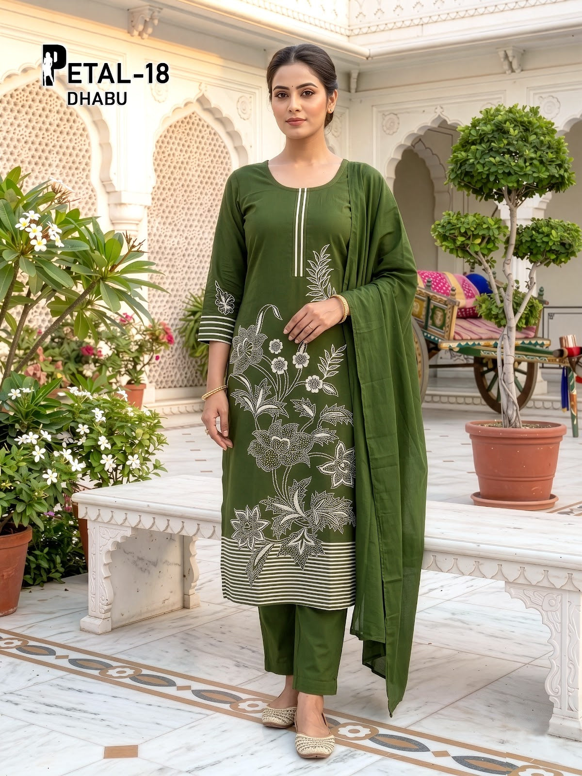 Petal Dhabu Prmnt Cotton Readymade Pant Style Suits Manufacturer Ahmedabad