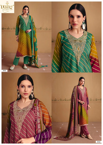 Petals Rang Viscose Muslin Pant Style Suits Supplier India