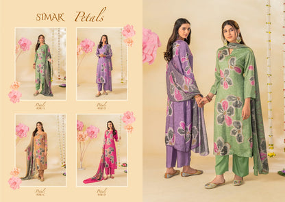 Petals Simar Viscose Muslin Pant Style Suits Wholesale Price