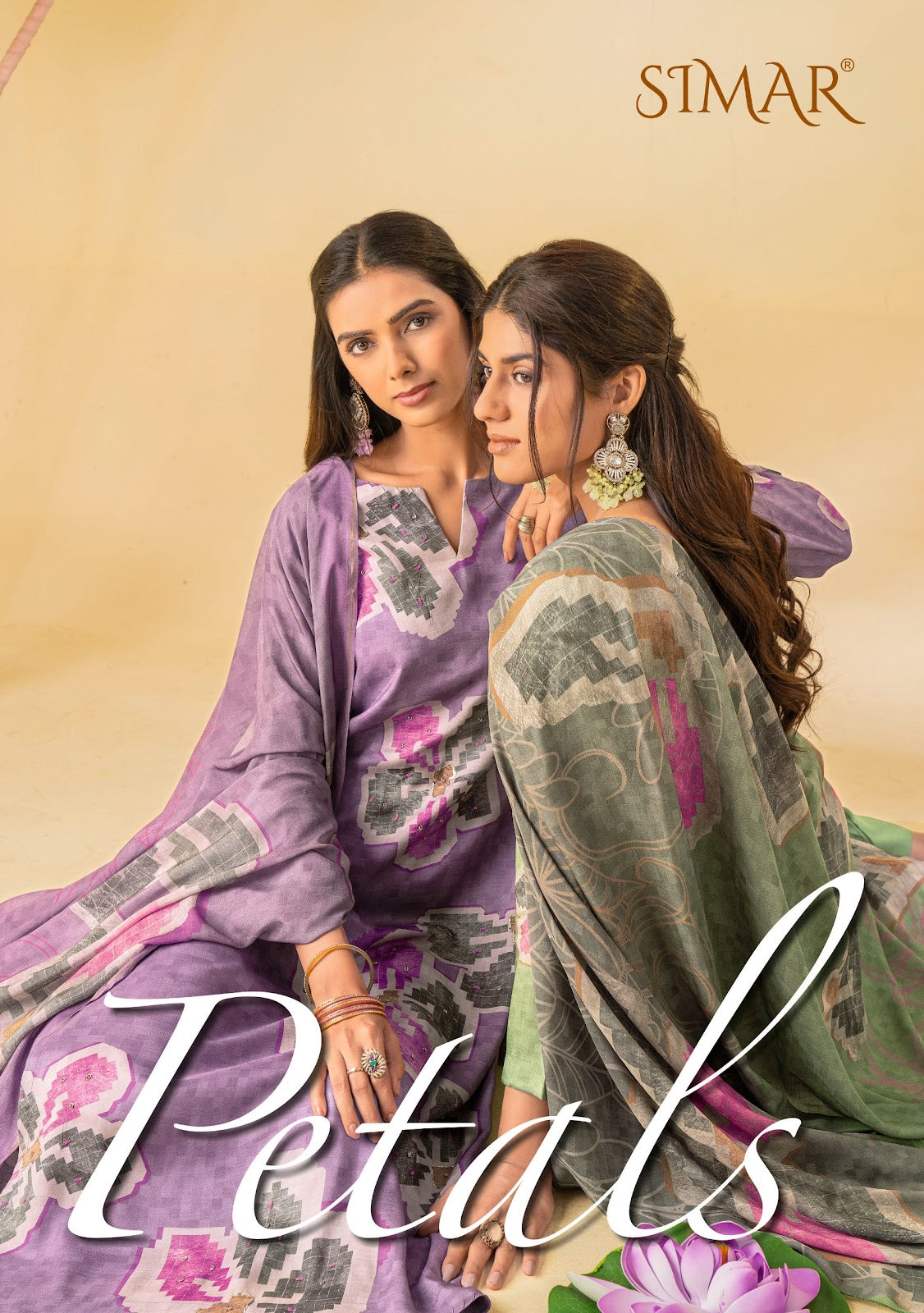 Petals Simar Viscose Muslin Pant Style Suits Wholesale Price