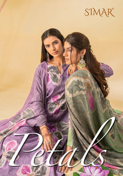 Petals Simar Viscose Muslin Pant Style Suits Wholesale Price