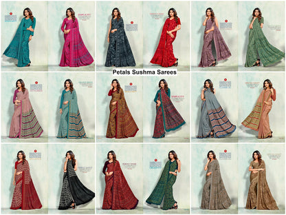 Petals Sushma Crape Sarees Exporter India