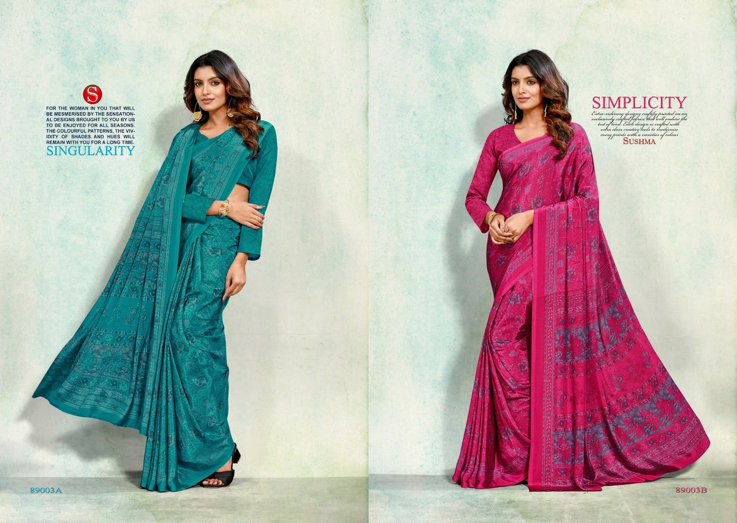 Petals Sushma Crape Sarees Exporter India