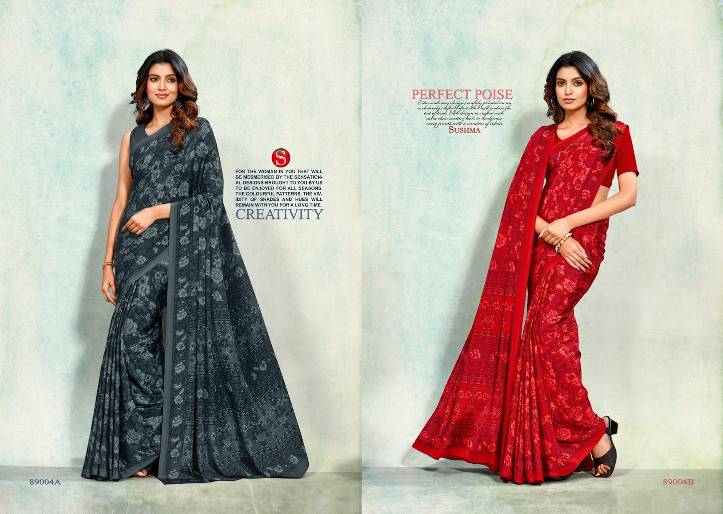 Petals Sushma Crape Sarees Exporter India