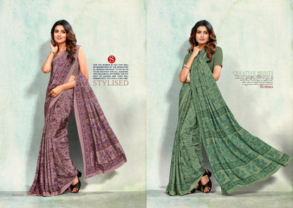 Petals Sushma Crape Sarees Exporter India