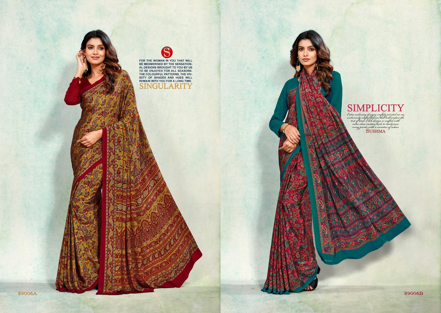 Petals Sushma Crape Sarees Exporter India
