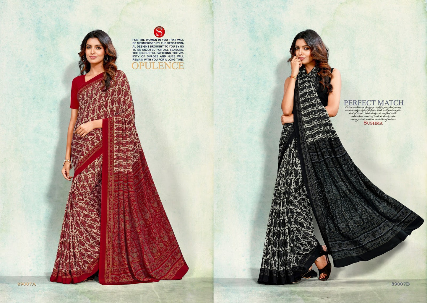 Petals Sushma Crape Sarees Exporter India