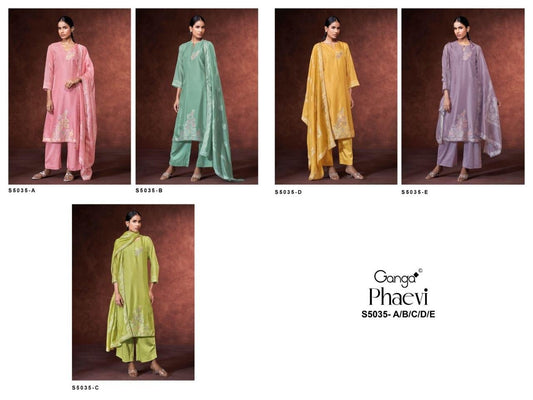 Phaevi S5035 Ganga Woven Silk Pant Style Suits Supplier India