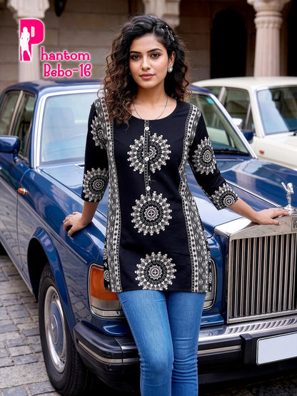 Phantom Bebo Prmnt Rayon Short Kurtis Wholesaler Gujarat