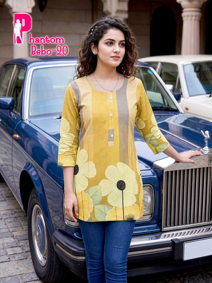 Phantom Bebo Prmnt Rayon Short Kurtis Wholesaler Gujarat
