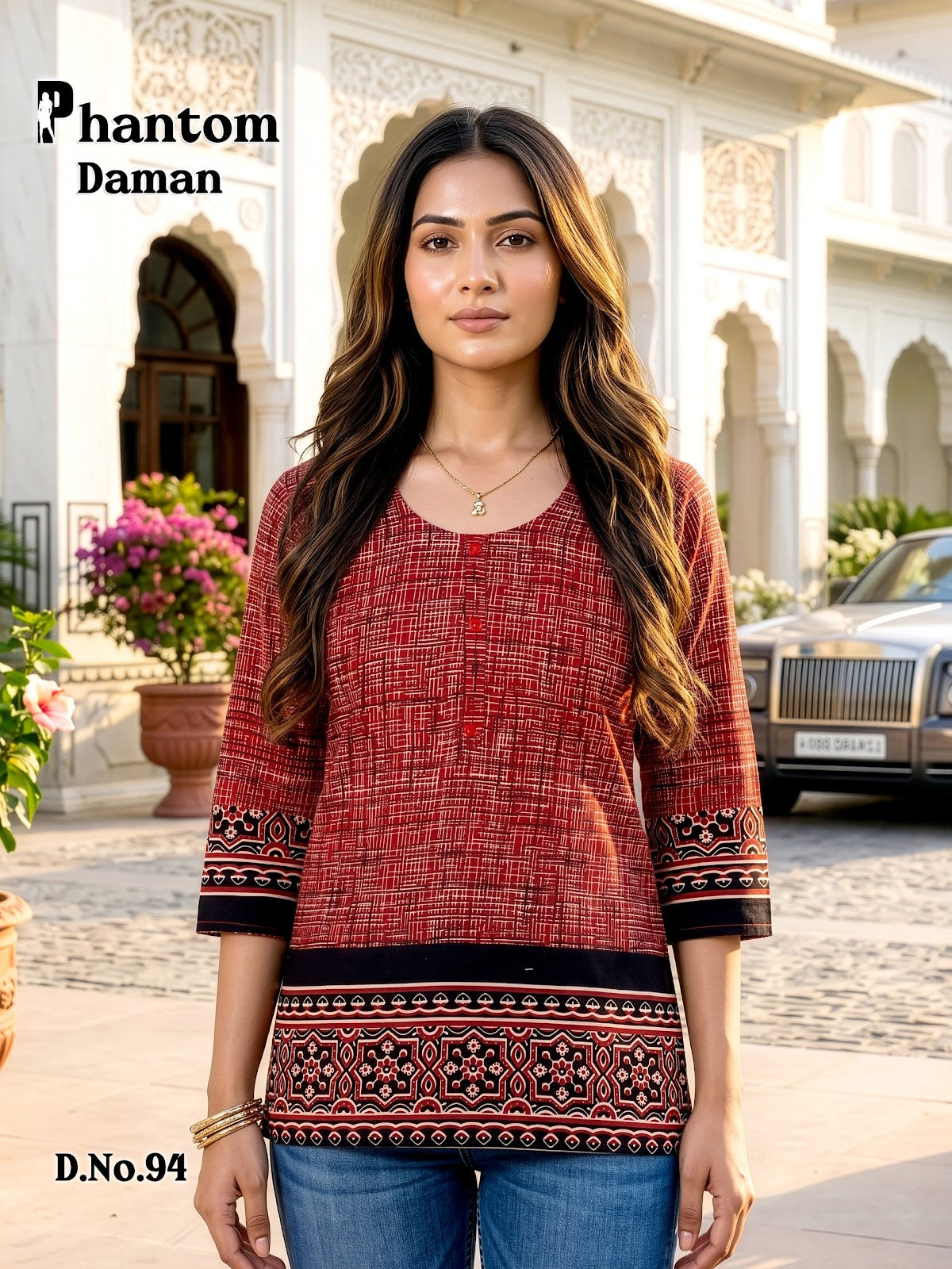 Phantom Daman 83-94 Prmnt Cotton Short Kurtis Manufacturer Ahmedabad