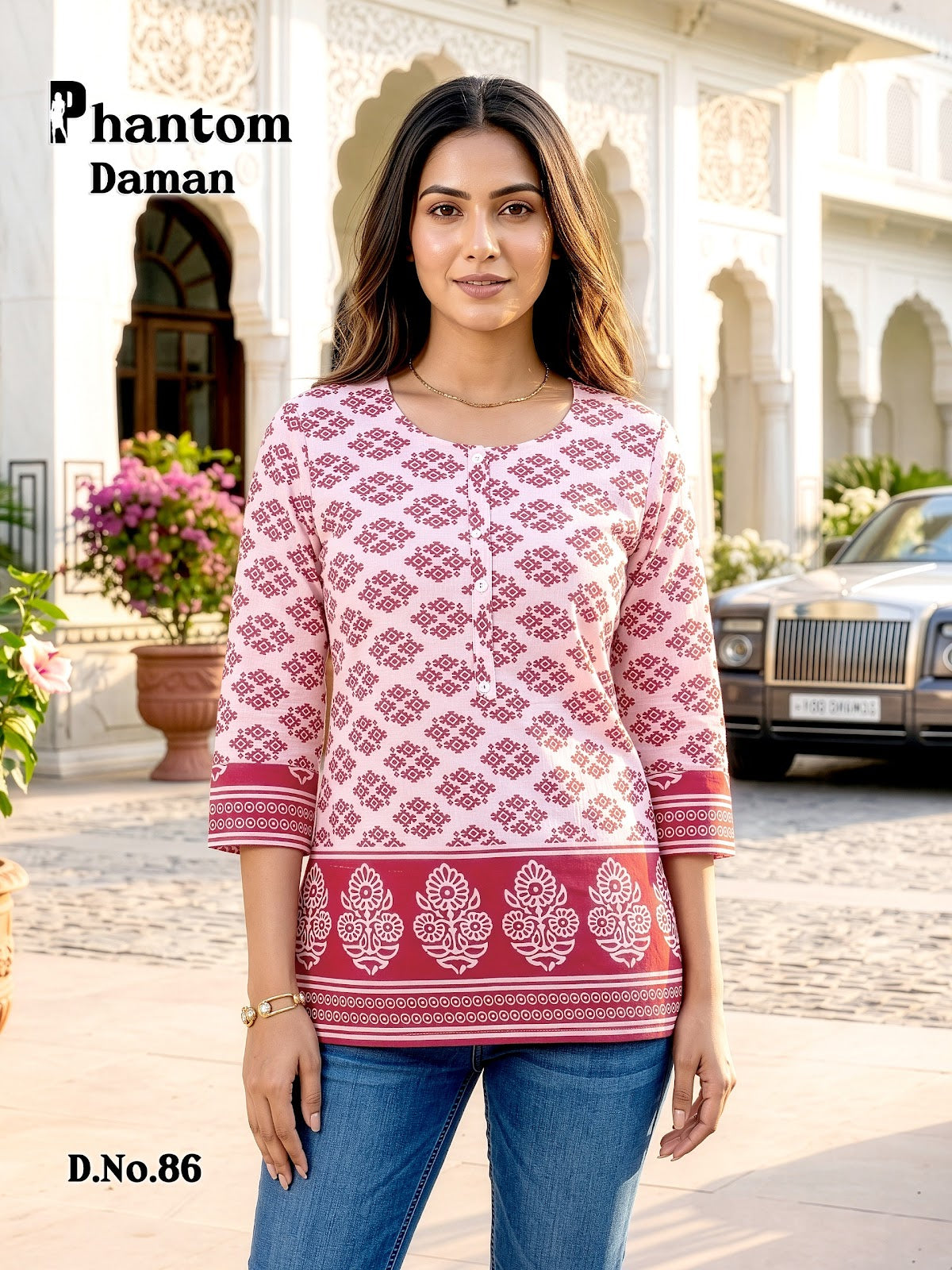 Phantom Daman 83-94 Prmnt Cotton Short Kurtis Manufacturer Ahmedabad