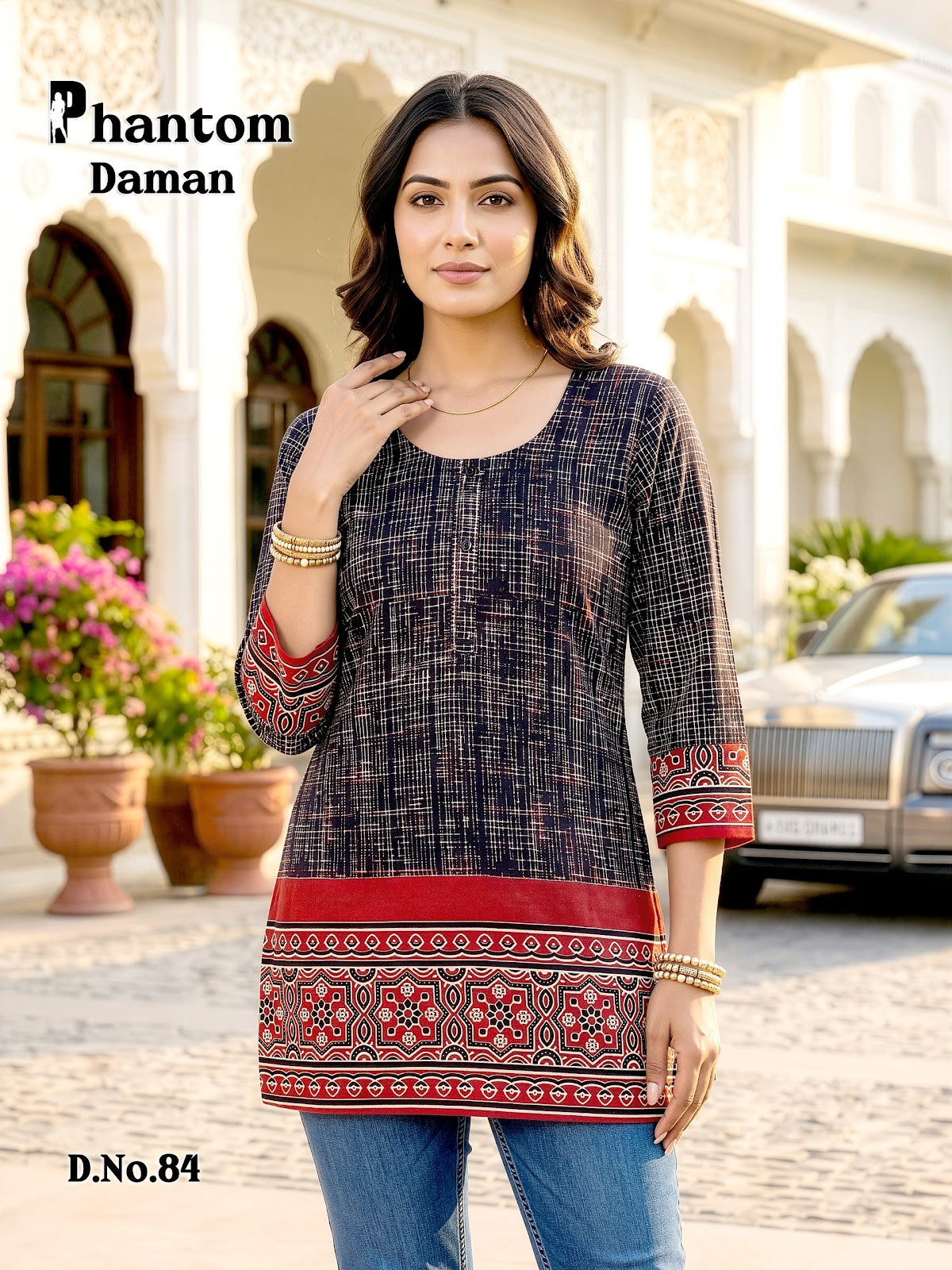 Phantom Daman 83-94 Prmnt Cotton Short Kurtis Manufacturer Ahmedabad