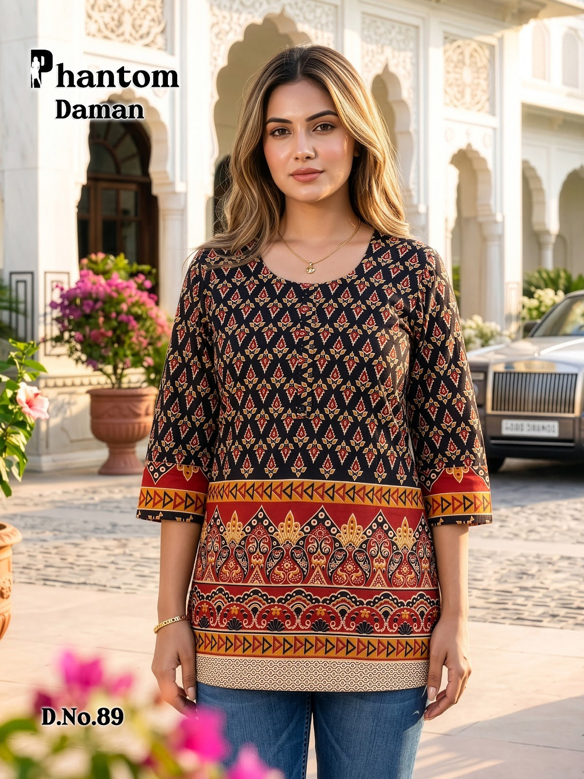 Phantom Daman 83-94 Prmnt Cotton Short Kurtis Manufacturer Ahmedabad