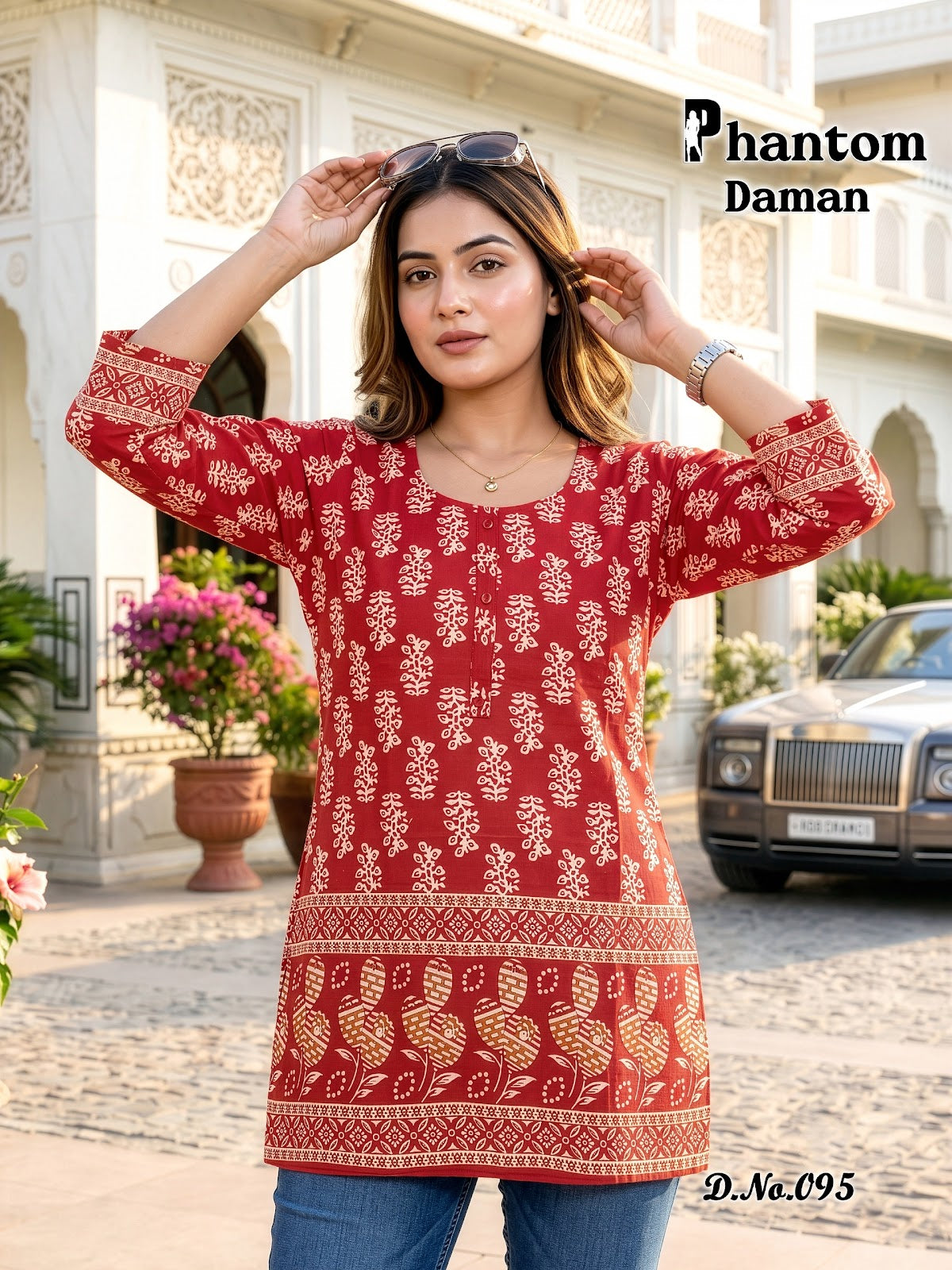 Phantom Daman 95-106 Prmnt Cotton Short Kurtis Manufacturer