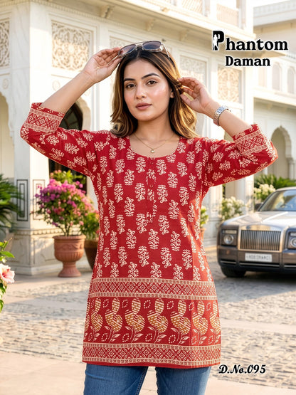Phantom Daman 95-106 Prmnt Cotton Short Kurtis Manufacturer