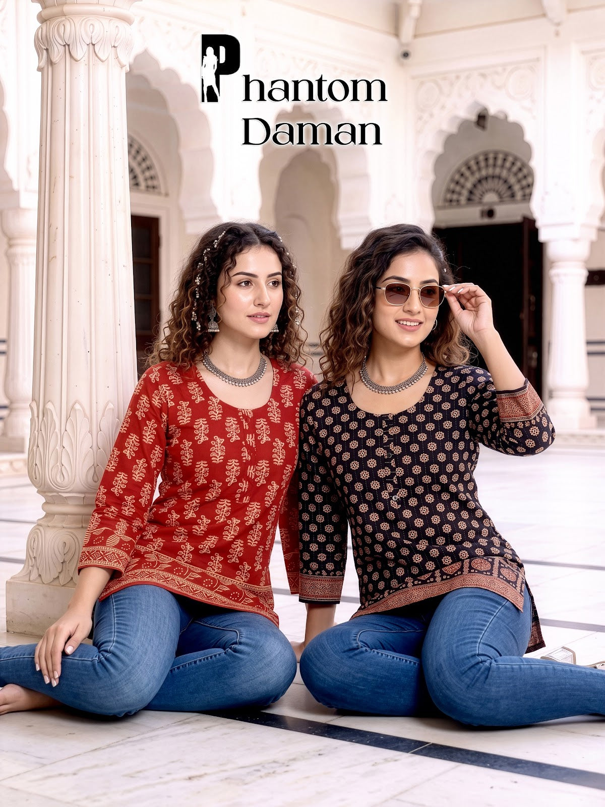 Phantom Daman Prmnt Cotton Short Kurtis Wholesaler India